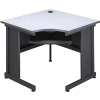 Interion® 36"W Corner Desk - Gris