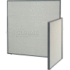 Interion® Pre-Configured Office Cubicle - 5'W x 4'D x 60"H - Add-On Kit - Gray