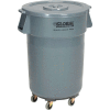 Global Industrial™ Plastic Trash Can avec Couvercle & Dolly - 44 Gallons Gris
