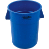 Poubelle en plastique ™ industrielle mondiale - 55 gallons, bleu