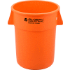 Poubelle en plastique ™ industrielle mondiale - 55 Gallon Orange lumineux