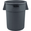 Global Industrial Plastic Trash Can, Gray, 55 Gallon