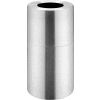 Global Industrial Aluminum Round Open Top Trash Can, 20 Gallon, Satin Clear