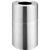 Global Industrial™ Aluminium Round Open Top Trash Can, 35 Gallon, Satin Clear