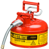 Justrite® Type II Safety Can - 1 Gallon with 5/8" Hose, 7210120