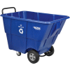Global Industrial™ Recycling Tilt Truck With Steel Push Handle, 850 Lb. Capacity, Blue