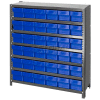 Quantum CL1239-601 fermé Euro tiroir étagère - 36 x 12 x 39 - 36 euro tiroirs bleu