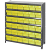 Quantum CL1239-601 fermé Euro tiroir étagère - 36 x 12 x 39 - 36 euro tiroirs jaune