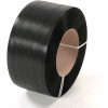 Global Industrial 8" x 8" Core Polypropylene Strapping, 9000'L x 1/2"W x 0.018" Thick, Black