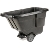 Rubbermaid® Light Duty Plastic Tilt Truck, 1/2 Cu. Yd. Cap, 300 Lbs. Cap, Black