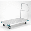 Global Industrial Aluminum Diamond Deck Platform Truck 60x30 1400 Lb. Cap. 5" Rubber Casters