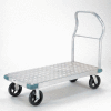 Global Industrial Aluminum Diamond Deck Platform Truck 48x30 2400 Lb. Cap. 8" Rubber Casters