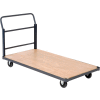 Global Industrial Steel Bound Wood Deck Platform Truck 60x30 1000 Lb. Capacity 5" Poly Casters