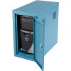 Global Industrial™ CPU Enclosed Side Car Cabinet, 12 « L x 22-1/2 » P x 21-1/2 » H, Bleu