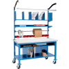 Global Industrial™ Complete Mobile Packing Workbench, Laminate Square Edge, 60"W x 30"D