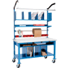 Global Industrial™ complete Mobile Packing Workbench W/Power, Laminate Safety Edge, 60"W x 30"D