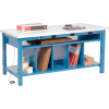 Global Industrial™ Packing Workbench W/Lower Shelf &Power, ESD Square Edge, 72"W x 36"D