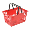 Bon L ® panier d’achat en plastique standard avec poignée en plastique 20 litres 17"L x 12"W x 9"H Rouge - Qté par paquet : 12
