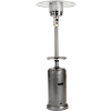 Hiland Patio Heater avec table en acier, 48000 BTU, propane, argent