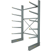 Global Industrial Single Sided Cantilever Rack Starter, 2" Lip, 72"Wx50"Dx10'H