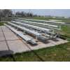 5 Row National Rep Aluminum Bleacher, 27' Long, Single Footboard