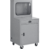 Global Industrial™ Mobile Heavy-Duty LCD Computer Cabinet, gris foncé, non assemblé