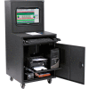 Global Industrial™ Mobile Heavy-Duty LCD Computer Cabinet, Noir, Non assemblé