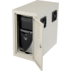 Global Industrial™ Orbit CPU Computer Enclosure Cabinet Front/Rear Doors 2 Exhaust Fans, Beige