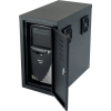 Global Industrial™ Orbit CPU Side Cabinet with Front/Rear Doors and 2 Exhaust Fans - Noir