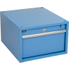 Global Industrial Stacking Workbench Drawer, Blue, 17-1/4"W x 20"D x 12"H