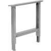 Global Industrial Adjustable Height Steel C-Channel Leg For Workbench, 30"D, Gray, Each