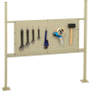 Global Industrial Panel Kit for 48"W Workbench - 36"W Pegboard, Mounting Rails & Uprights Tan