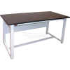 Pro-Line Industrial Workbench W/ Fixed Leg & Phenolic Resin Square Edge, 60"W x 30"D x 34"H, White