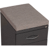 Interion® 2 Drawer Box/File Pedestal - Charbon avec gray Cushion Top