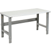Global Industrial 72x36 Adjustable Height Workbench C-Channel Leg - ESD Safety Edge Gray