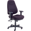 Chaise interion® multifonction avec mi-arrière, bras réglables, tissu, siège noir/base noire