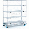 Nexel® Open Sided Wire Stock Picker Truck 5 Wire Shelves 1000 Lb. Cap