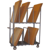 Cardboard Carton Truck Double Level 48 x 24 5" Polyurethane Casters