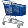 VersaCart® Blue Plastic Shopping Cart 6.3 Cu. Foot Capacity 102-165-DBL-BH