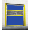 TMI à ressort quai Roll-Up porte PVC enduit vinyle bleu panneaux & Panneau de Vision 8 x 8