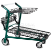 VersaCart® Retractable Tray Top Shelf Lawn Garden Shopping Cart Dark Green