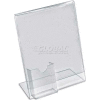 Azar Displays 252055 Slanted L-Shaped Sign Holder W/ Brochure Holder, 8.5" x 11"