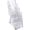 Azar Displays 252306 4-Tier Tri-Fold Size Countertop Brochure Holder, 4.5" x 13.25"