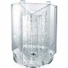 Azar Displays 252316 3-Pocket Tri-Fold Size Brochure Holder On Revolving Base, 6" Base