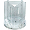 Azar Displays 252318 3-Pocket Bi-Fold Size Brochure Holder On Revolving Base, 6" Base