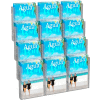 Azar Displays 252323 12-Pocket Bi-Fold Size Wall Mount Display, 19" x 15", Acrylic ,1 Piece