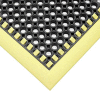 SafetyTruTred Hi-Vis Drainage Mat, 4-Sided Border, 7/8" Thick, 40"x40", Black/Yellow