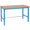 Global Industrial™ 72x30 Ajustable Height Workbench Square Tube Leg, Shop Top Safety Edge Blue