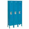 Global Industrial™ Infinity® 1-Tier 3 Door Locker, 45 » L x 18"P x 78"H, Bleu, Assemblé
