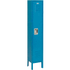 Global Industrial™ Infinity® Single Tier 1 Door Locker, 15"Wx18"Dx72"H, Blue, Unassembled